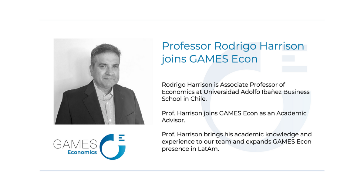 GAMES Econ incorporates renowned Chilean professor Rodrigo Harrison, as academic advisor